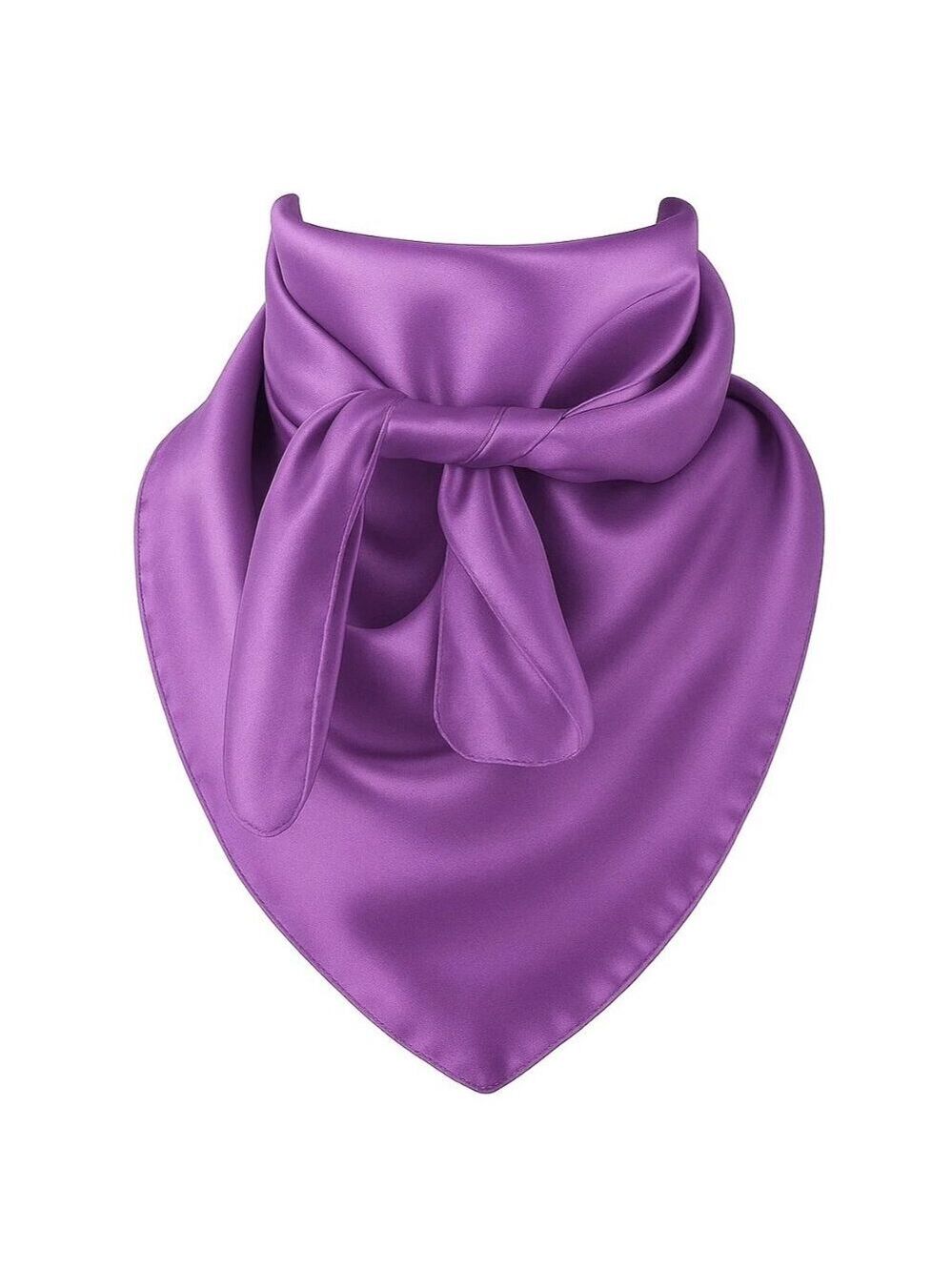 Lavender Purple Wild Rag Large Scarf 23x23 Satin Western Accessory Cowgirl or Co